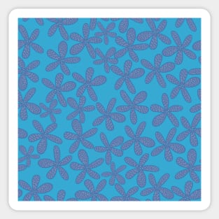 Blue and violet Floral design Sticker